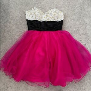 Jovani Juniors Dress in Pink and Black